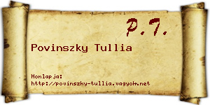 Povinszky Tullia névjegykártya